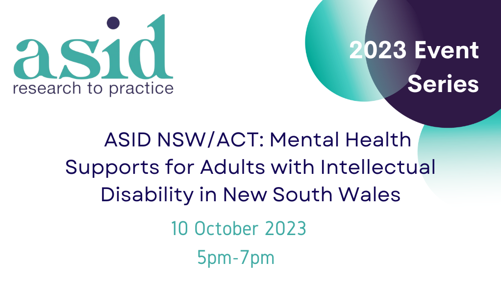 NSW/ACT Event | Mental Health Supports for Adults with Intellectual Disability in New South Wales