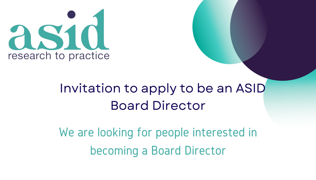 Invitation to apply to be an ASID Board Director