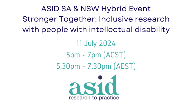 2024 | Stronger Together: Inclusive research with people with intellectual disability